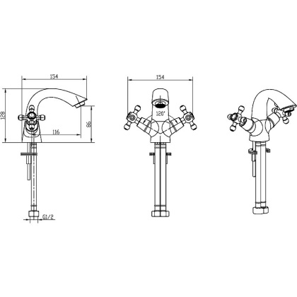Смеситель для умывальника_Комплект
