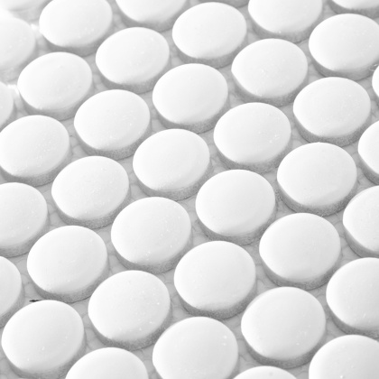 Керамическая мозаика Penny Round White Matt, Shapes