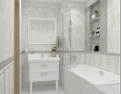 Бордюр AD\A401\6343 Гран Пале геометрия 5,4см*25см*6,9мм (1уп/30шт/), шт