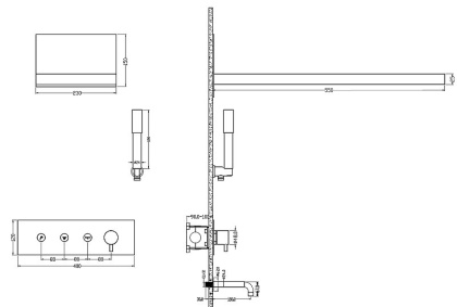 Душевая система с изливом Boheme Fusion Gold