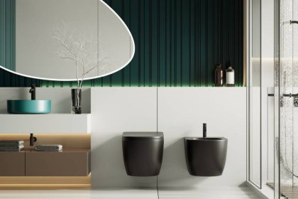 Биде ABBER Bequem AC1150MB подвесное черное матовое Биде ABBER Bequem AC1150MB подвесное черное матовое