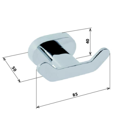 Крючок для полотенец Bemeta Oval 118406031 Хром Крючок для полотенец Bemeta Oval 118406031 Хром