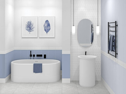 Плитка Meissen Keramik Trendy светло-голубой 25x75 TYU491