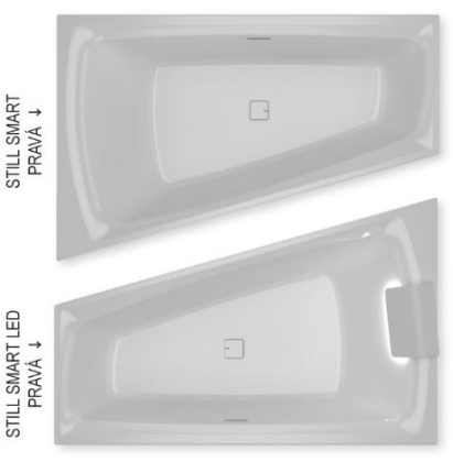 Акриловая ванна  STILL SMART 170x110 R RIHO FALL