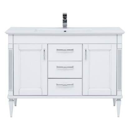 Комплект мебели для ванной Aquanet Селена 120 белый/серебро