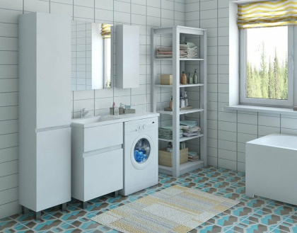 Комплект мебели Dallas Luxe 1400х482 левосторонний напольный 2 ящика (ШхГхВ) 748х476х860