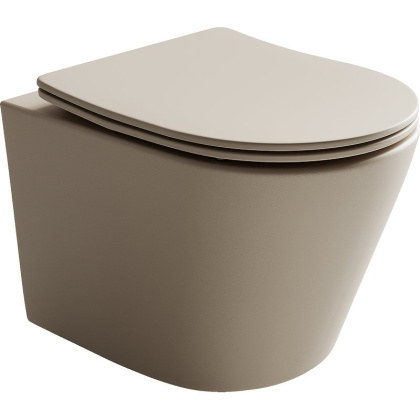 Подвесной унитаз Balearica Rimless (цвет Капучино Матовый)