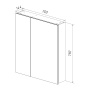Шкаф зеркальный Lemark UNIVERSAL 70х80см 2-х дверный, цвет корпуса: Белый глянец