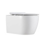 Унитаз подвесной безободковый Creto Logan L1 белый - (крышка в комплекте) 1001-001-L1W