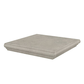 Ступень угловая Хадду серый светлый матовый 34x34x0,8