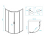 Душевой уголок RGW CL-53B, RGW 06095388-14
