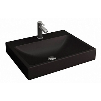 Раковина Scala Arch накл., 600*480, 1 отв. смес., матовый чёрный 1077-004-0126, шт