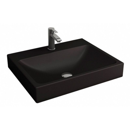 Раковина Scala Arch накл., 600*480, 1 отв. смес., матовый чёрный 1077-004-0126, шт