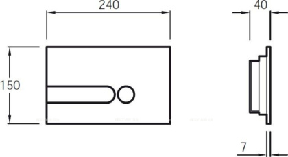 Клавиша смыва для унитаза E4326-00 Jacob Delafon - Белый мат., шт