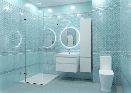 Карандаш PWB002 Фоскари бирюзовый волна 25*2 (уп/40шт), шт