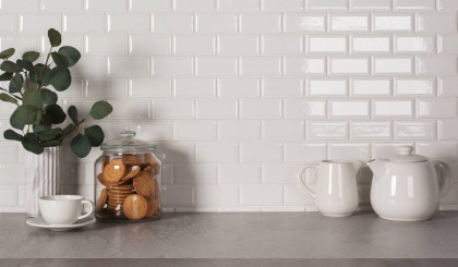 Керамическая мозаика, Metro White Glossy 45х95, Brick & Metro Керамическая мозаика, Metro White Glossy 45х95, Brick & Metro