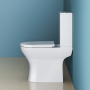 LOUNGE Чаша безободкового унитаза с сиденьем дюропласт soft close, P-trap, BB045CPR/SC LOUNGE Чаша безободкового унитаза с сиденьем дюропласт soft close, P-trap, BB045CPR/SC