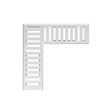 Решетка для дренажного углового желоба 75 мм, нержавеющая сталь