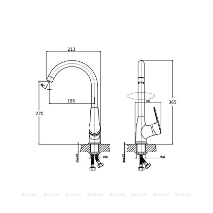Смеситель для кухни Orange Sofi M43-001cr