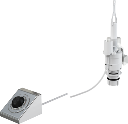 Кнопка пневматического смыва на расстоянии – ножное управление, металл, монтаж: на стену Кнопка пневматического смыва на расстоянии – ножное управление, металл, монтаж: на стену