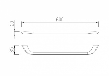 Полотенцедержатель ABBER Nord AA1552 хром