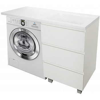 Комплект мебели Dallas Luxe 1150х482 правосторонний напольный 3 ящика (ШхГхВ) 498х476х860