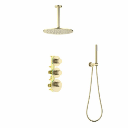 Душевая система Timo Saona SX-2399/17SM скрытого монтажа, термостат, золото матовое