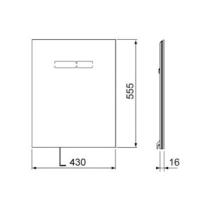 Стеклянная панель TECElux с сенсорным блоком управления sen-Touch, стекло белое