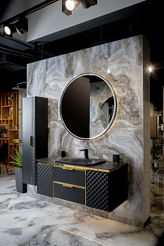 Тумба ROMBO 120cm Антрацит/золото 777-120-BG Boheme