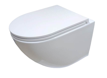 Унитаз подвесной безободковый Creto Cer C1 Plus 1001-002Cer-C1W/1 с крышкой-сиденьем микролифт