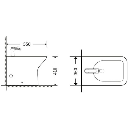Биде Agger AT02300 напольное Биде Agger AT02300 напольное