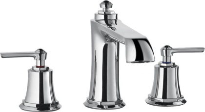 LIBERTY-F-BLS-01-W0 Смеситель для раковины на три отверстия. без донного клапана Цвет Хром  LIBERTY-F-BLS-01-W0 Смеситель для раковины на три отверстия. без донного клапана Цвет Хром