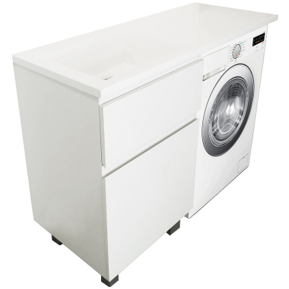 Комплект мебели Dallas Luxe 1500х482 левосторонний напольный 2 ящика  (ШхГхВ) 848х476х860