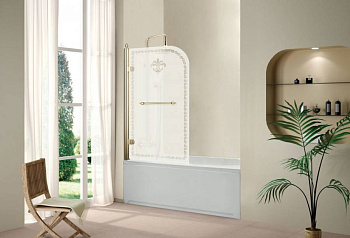 RETRO-V-1-80/145-PP-G-R Душевая шторка на ванну