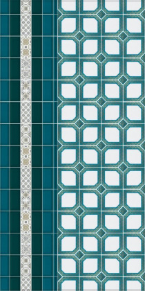 Декор HGD\C250\18000 Клемансо бирюзовый 15*15 (1уп/38шт), шт