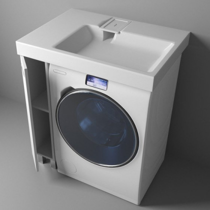 Тумба напольная под умывальник Riga Luxe 800х590 правосторонняя (ШхГхВ) 180х576х860