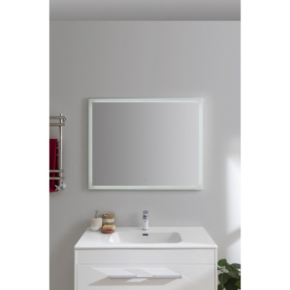 Зеркало Aquanet Гласс 100 белый LED Зеркало Aquanet Гласс 100 белый LED