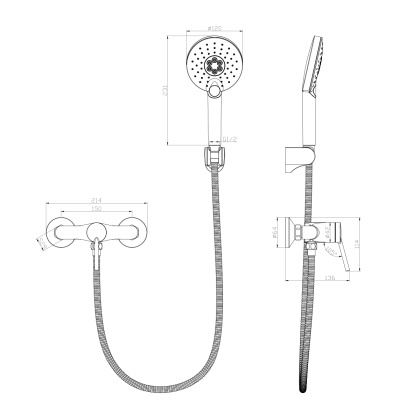 Смеситель Lemark Minima LM3803C для душа Смеситель Lemark Minima LM3803C для душа
