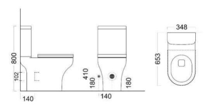 Унитаз BUONGIORNO напольный безободковый, белый глянцевый