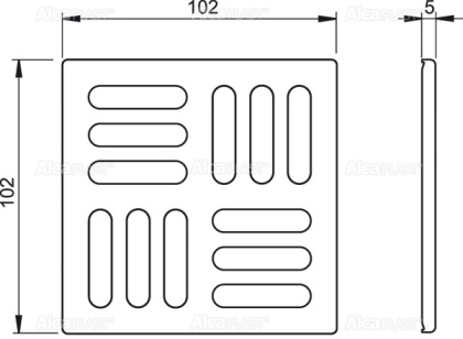 Pешетка 102×102 мм нержавеющая сталь