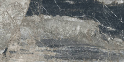 Lunar Nero Керамогранит графитовый 80х160 матовый+гл.чернила