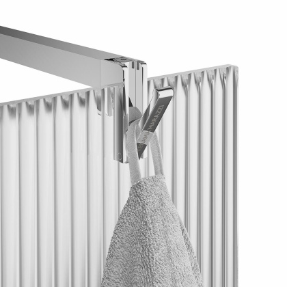 Душевая перегородка CRISTALLO с рифленым стеклом, 120х210, хром Душевая перегородка CRISTALLO с рифленым стеклом, 120х210, хром