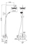 NAUTIC-CD-01 Душевая стойка со смесителем, ручным и верхним душем 230 мм ABS, исполнение хром