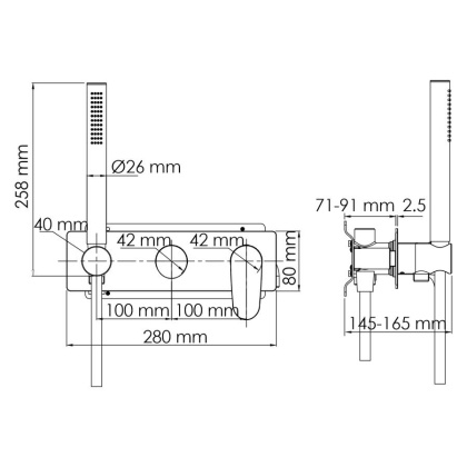 Dinkel 5877 Смеситель для душа со встраиваемой  системой монтажа Wasserkraft  Dinkel 5877 Смеситель для душа со встраиваемой  системой монтажа Wasserkraft