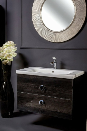 Тумба 80см*43,5 BLACK WOOD (керам.моноблок) 830-080-BW Boheme