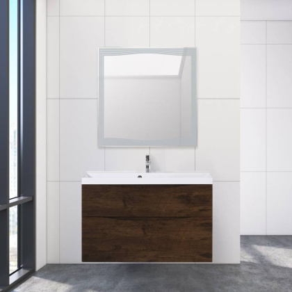 Тумба с раковиной подвесная BelBagno MARINO-H60 100 Bianco Lucido, раковина белая