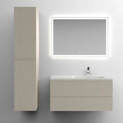 Тумба подвесная SANCOS Snob T правая 995х445х500, c двумя ящиками оснащенными доводчиками, Beige Soft , арт.SNT100RCE