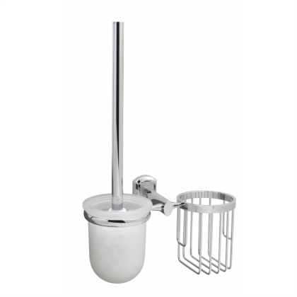 Держатель освежителя и щетки для унитаза Oder, 24х37х12 см, хром, K-3035