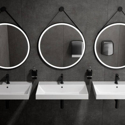 Раковина CUBO подвесная/мебельная 70, белая глянцевая