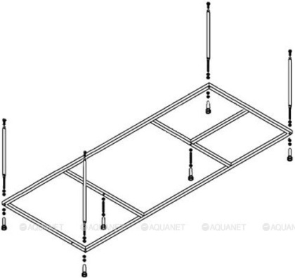 Металлический каркас для акриловой ванны PLANE-190-90-MF-R